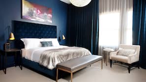 Premium bedding, minibar, in-room safe, desk