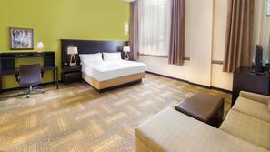 Premium bedding, pillow top beds, in-room safe, desk