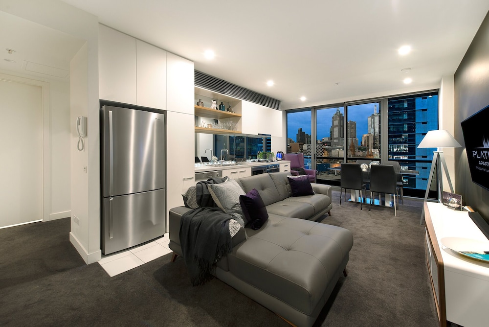 Living area, Platinum Apartments at Freshwater