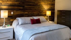 Premium bedding, down comforters, pillowtop beds, iron/ironing board