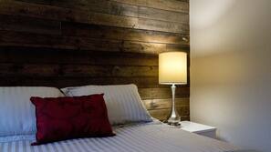 Premium bedding, down comforters, pillowtop beds, iron/ironing board