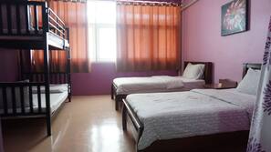 Blackout drapes, free WiFi, linens