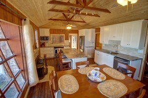 Fridge, microwave, dishwasher, coffee/tea maker
