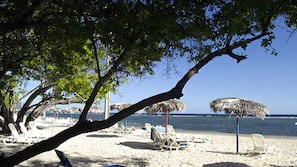 White sand, beach bar