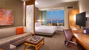 In-room safe, desk, laptop workspace, blackout drapes