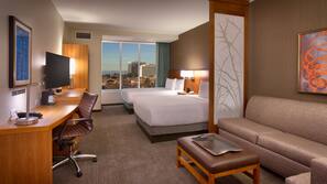 In-room safe, desk, laptop workspace, blackout drapes