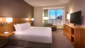 In-room safe, desk, laptop workspace, blackout drapes