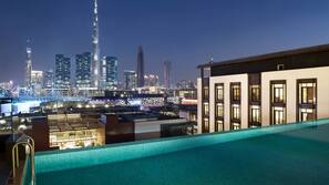 Outdoor pool, open 7:00 AM to 6:00 PM, sun loungers