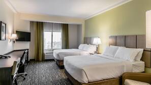 Premium bedding, pillowtop beds, in-room safe, desk