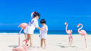 전용 해변, 일광욕 의자, 비치 파라솔, 비치 타월