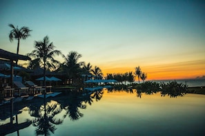 Private beach, beach bar
