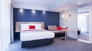 In-room safe, desk, laptop workspace, iron/ironing board