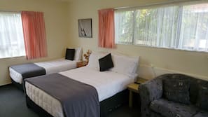 Hypo-allergenic bedding, iron/ironing board, free cots/infant beds