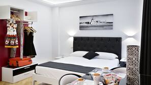 Biancheria da letto di alta qualità, minibar, una cassaforte in camera