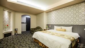 Down comforters, blackout drapes, free WiFi, bed sheets