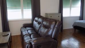 42-inch flat-screen TV with cable channels