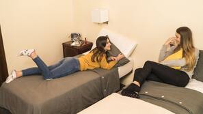 Blackout curtains, free WiFi, linens