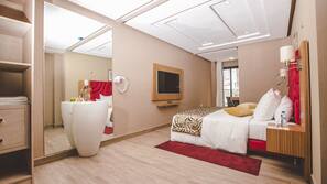 Premium bedding, pillowtop beds, in-room safe, individually decorated
