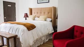 Premium bedding, down comforters, pillowtop beds, in-room safe