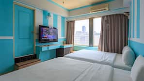 Egyptian cotton sheets, premium bedding, desk, blackout curtains