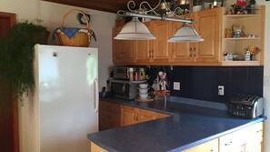 Fridge, coffee/tea maker, electric kettle