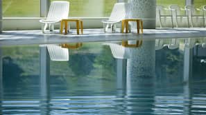 Indoor pool, seasonal outdoor pool