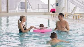Indoor pool, seasonal outdoor pool