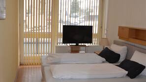 In-room safe, desk, blackout drapes, free cribs/infant beds