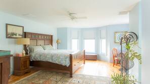 Premium bedding, down comforters, soundproofing, free WiFi