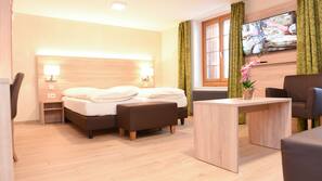 Premium bedding, blackout drapes, soundproofing, iron/ironing board