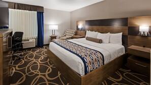 Pillowtop beds, desk, laptop workspace, iron/ironing board