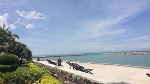 On the beach, beach massages
