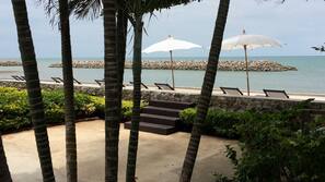 On the beach, beach massages