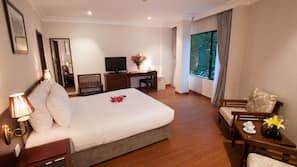 Pillow top beds, minibar, in-room safe, desk