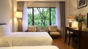 Pillow top beds, minibar, in-room safe, desk