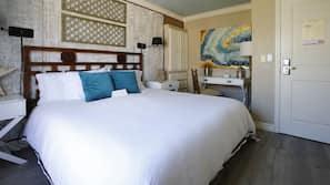 Premium bedding, desk, free WiFi, bed sheets