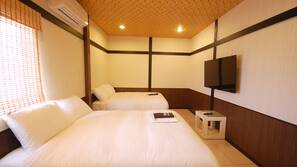 Down comforters, desk, rollaway beds, free WiFi