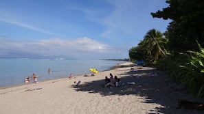 Beach nearby, white sand, scuba diving, snorkeling