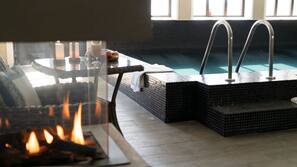 Indoor pool, seasonal outdoor pool