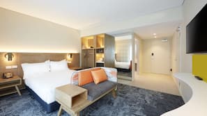 Premium bedding, pillow top beds, in-room safe, desk