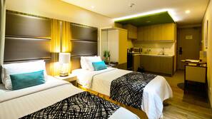 Minibar, in-room safe, desk, blackout curtains