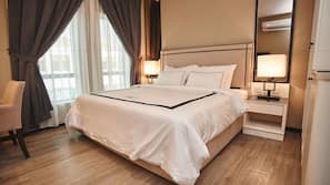 In-room safe, desk, blackout curtains, iron/ironing board