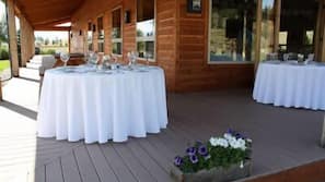 Outdoor wedding area