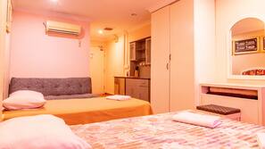 Desk, iron/ironing board, free WiFi