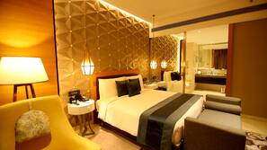 Premium bedding, minibar, in-room safe, desk