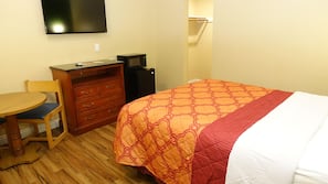Desk, free WiFi, bed sheets