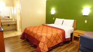 Desk, free WiFi, bed sheets