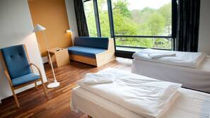 Een strijkplank/strijkijzer, babybedden, gratis wifi