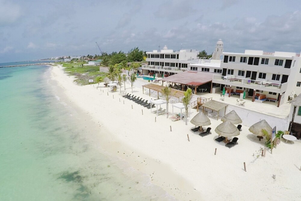 Aerial view, Hacienda Morelos Beach Front Hotel