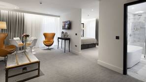 Premium bedding, memory foam beds, in-room safe, desk